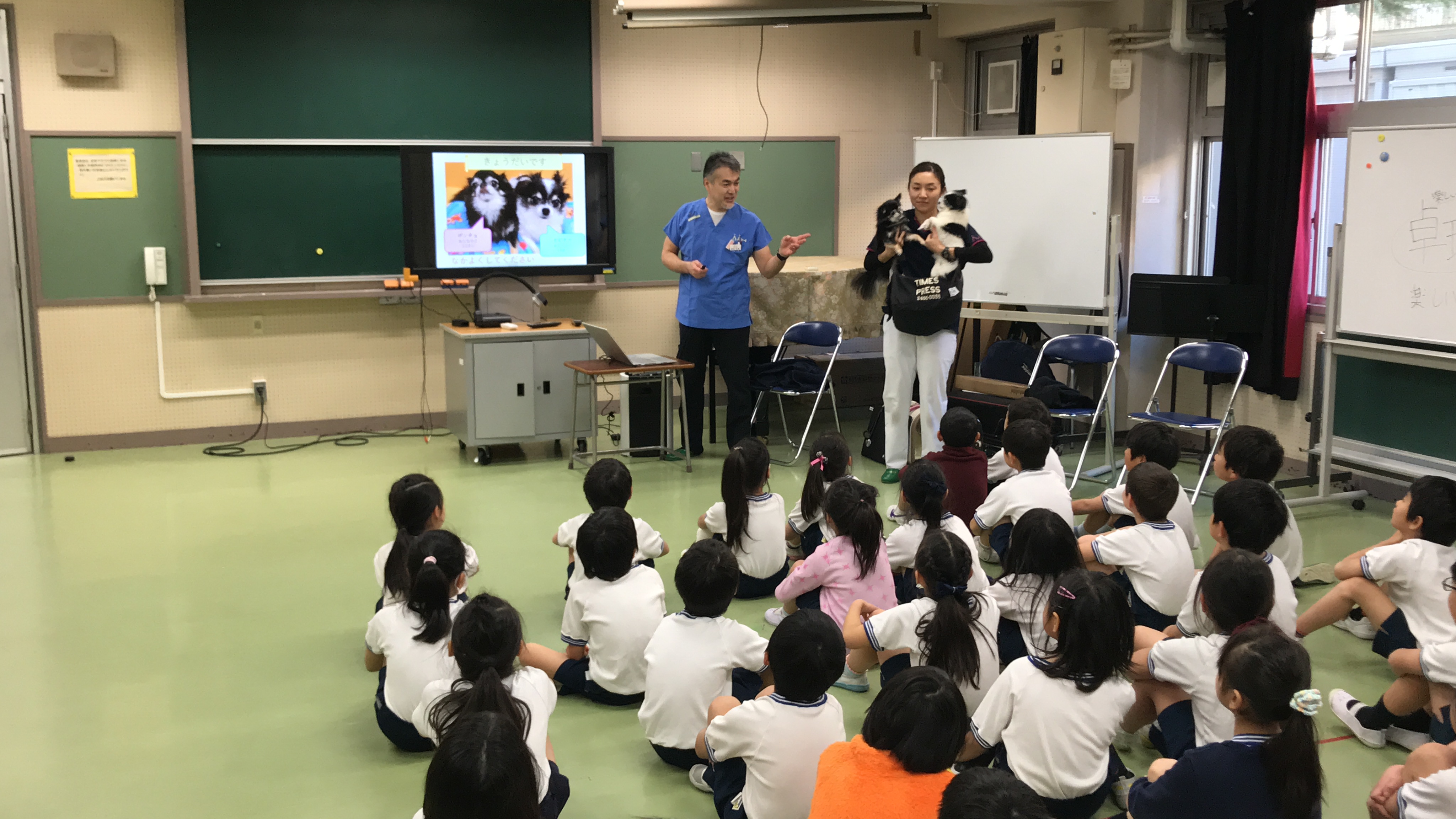 動物＆サッカーの授業＠世田谷区立武蔵丘小学校
